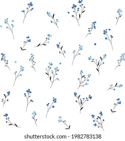 Forget me not flower vector blue　
Wildflower
