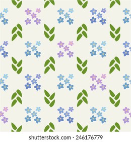 Forget me not flower vector background