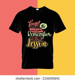 Olvídate del error recordar la lección Grabación de tipografía para camisetas listas para imprimir