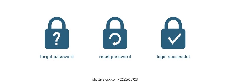 Forget Password Icon. Account Protection, Security Key, Danger Warning, Wrong Password. Design Element. Vector