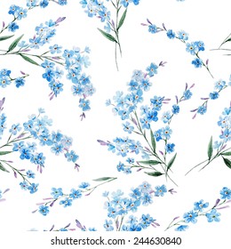 forget-me, watercolor, wallpaper