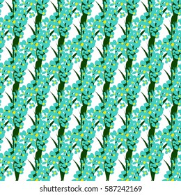 forget-me-not for backgrounds and Wallpapers seamless vector illustration
