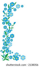 Forget-me-not. border. flower