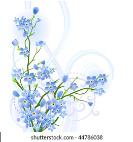 Forget-me-not design element