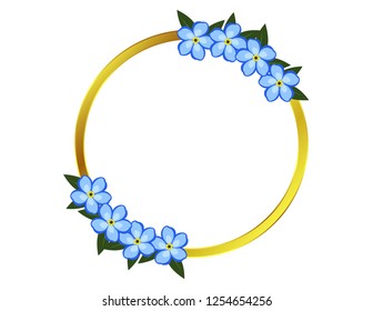 Forget-me-not flowers frame