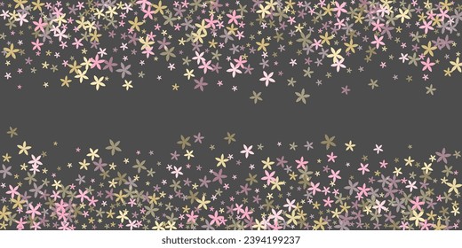 Forget-me-not primitive flowers vector illustration. Tiny garden blossom shapes scattered. Cinco De Mayo holiday ornament. Trendy flowers Forget-me-not minimal blossom. Flowering daisy.