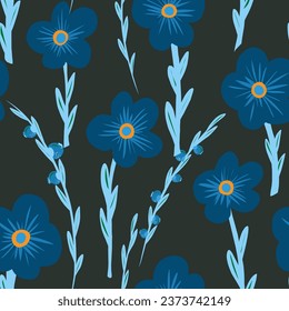 Olvídate de mí. Para el diseño, impresión, papel pintado, papel, textiles. Patrón transparente que se solapa con el vector.