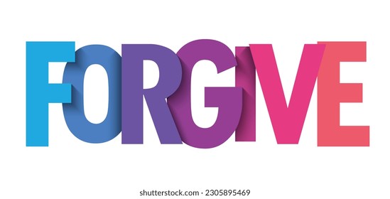 FORGIVE colorful vector typography banner