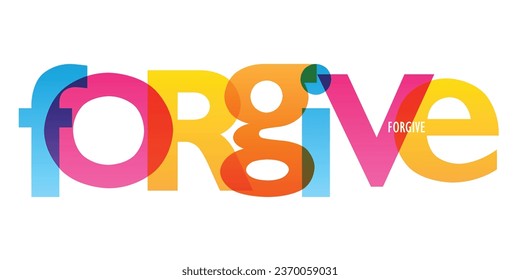 FORGIVE colorful vector typography banner