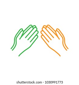 forgive each other for eid symbol. Simple monoline icon style for muslim ramadan and eid al fitr celebration.