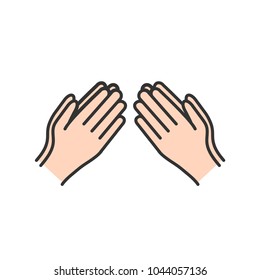 forgive each other for eid symbol. Simple monoline icon style for muslim ramadan and eid al fitr celebration.