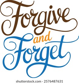 Forgive and forget Illustration Vector