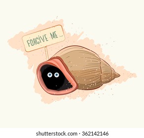 "Forgive me" illustration. Can be used in different ways.