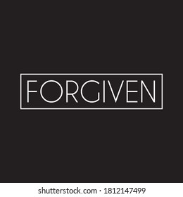 Forgiven Christian T shirt Design Vector 