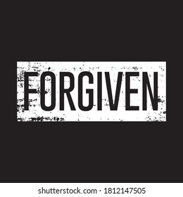 Forgiven Christian T shirt Design Vector 