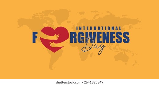 Forgiveness Day logo banner poster freedom peace love care safe concept idea graphic design vector template illustration social media web post flyer card wish theme. A World Without Walls