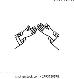 Forgiveness hands vector icon in outline
