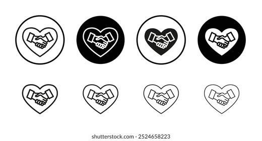 Forgiveness icon Collection of flat thin outline vector