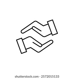 Forgiveness icon in liner stroke style