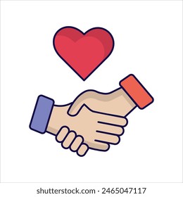 forgiveness icon with white background vector stock illustration