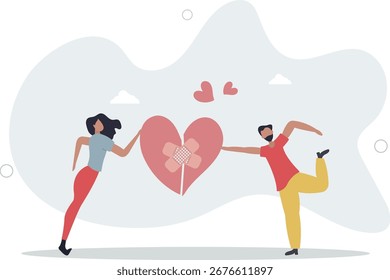 El perdón para mantener la relación dura mucho tiempo, la unión o el concepto de pareja de amor. vida y empleo de las personas.
