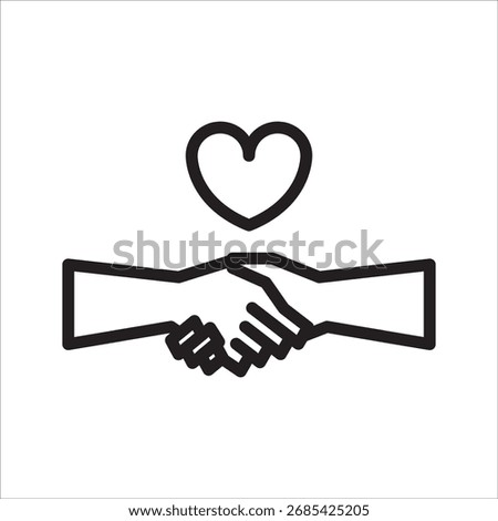 Forgiveness let go simple line icon
