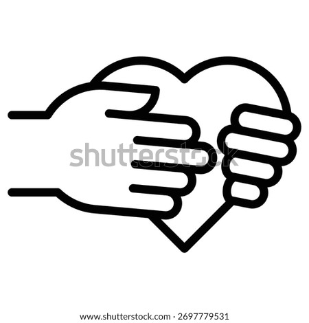 forgiveness web icon in outline style