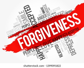 Forgiveness Word Cloud Collage Social Concept Stock Vector (Royalty ...