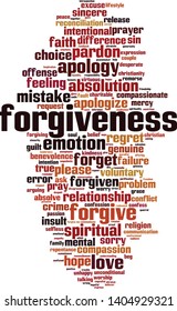 Forgiveness Word Cloud Concept Collage Made Stock Vector (Royalty Free ...