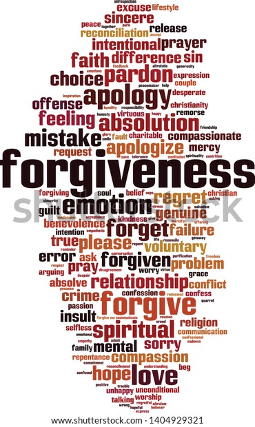 Forgiveness Word Cloud Concept Collage Made Stock Vector (Royalty Free ...