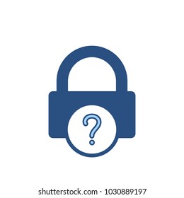 Forgot Lock Office Password Icon. Vector Illustration