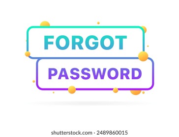 Forgot password banner. Message icon. Flat style. Vector icon.