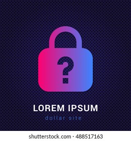 Forgot Password Blue & Red colorful gradient attractive bright material Icon / Logo Design