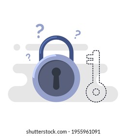 forgot the password concept illustration flat design vector eps10. modern graphic element for landing page, empty states ui, infographic