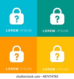 Forgot Password Four Color Material Designed Icon / Logo