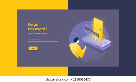 forgot password landing page design