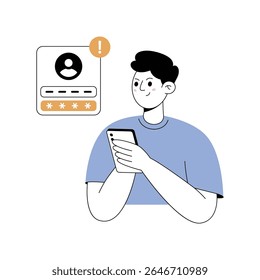 Forgot Password Modern illustrations. Eps 10 file on transparent background