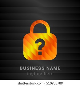Forgot Password Orange, Yellow and Black silk fashion premium icon / Logo