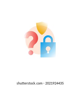 Forgot password. Vector icon in gradient style