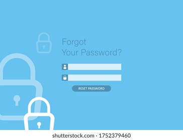 Ihr Passwort vergessen. Dieses Design kann für Websites, Landingpages, Benutzerschnittstelle, mobile Anwendungen, Poster, Banner, Banner verwendet werden