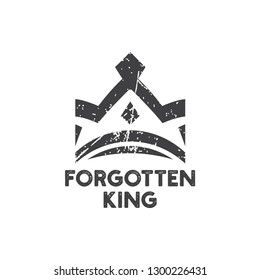 Forgotten king logo icon design template vector illustration