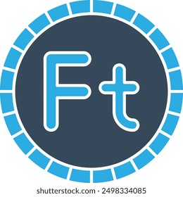 Forint Currency Icon for Hungarian Financial and Economic Transactions