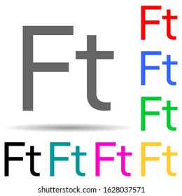 forint multi color style icon. Simple glyph, flat vector of crepto currency icons for ui and ux, website or mobile application