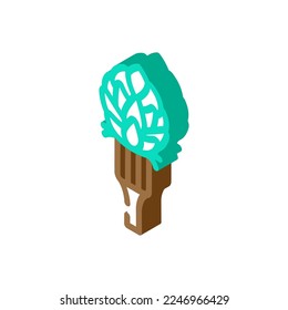 vector de icono isométrico de alcachofa de horquilla. señal de alcachofa de horquilla. ilustración de símbolo aislado