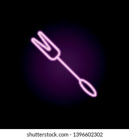 fork barbecue neon icon. Elements of restaurant set. Simple icon for websites, web design, mobile app, info graphics
