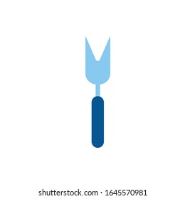 fork bbq cutlery flat style icon vector illustration design