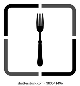 fork  - black vector icon