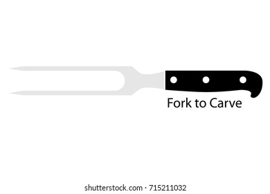 Fork to Carve, Isolated on White