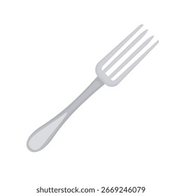 Fork clip art, clip art of fork, fork vector icon, flat design illustration, isolated on white background