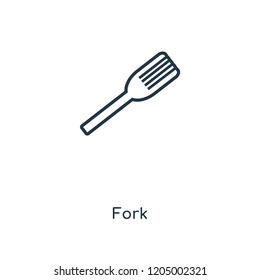 Fork concept line icon. Linear Fork concept outline symbol design. This simple element illustration can be used for web and mobile UI/UX.